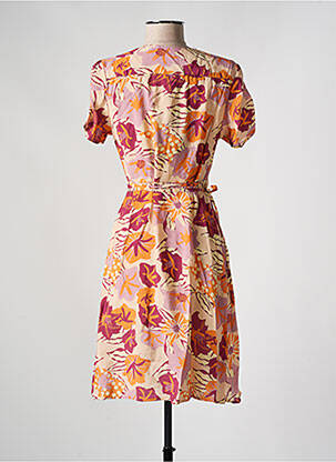 Rochie midi imprimeu floral mâneci scurte portocalie RAGWEAR femeie