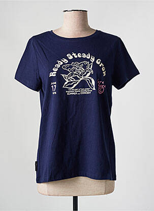 Tricou serigrafie mâneci scurte albastru RAGWEAR femeie