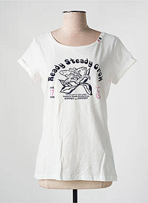 Tricou serigrafie mâneci scurte alb RAGWEAR femeie