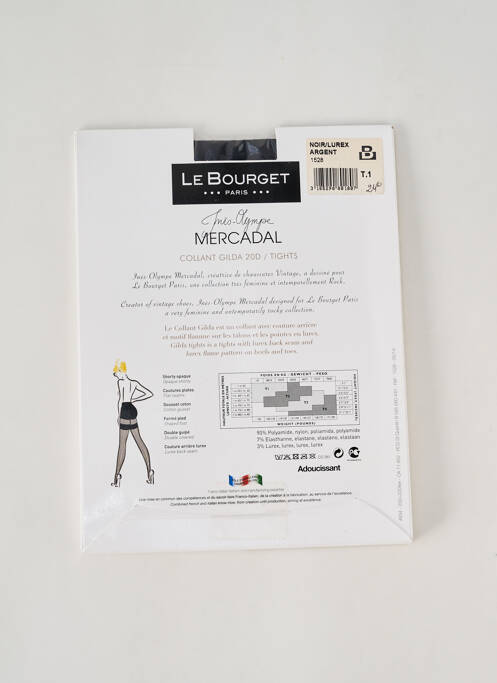 Colanți elasticitate negru LE BOURGET femme