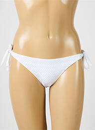 Chiloți de baie efect material satinat bikini alb ANTIGEL femme