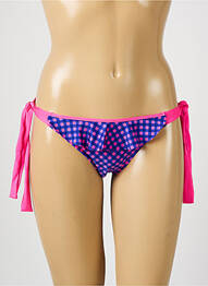 Chiloți de baie efect material satinat bikini roz ANTIGEL femme
