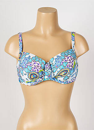 Sutien de costum de baie top sutien modelat top sutien modelat albastru ANTIGEL femeie