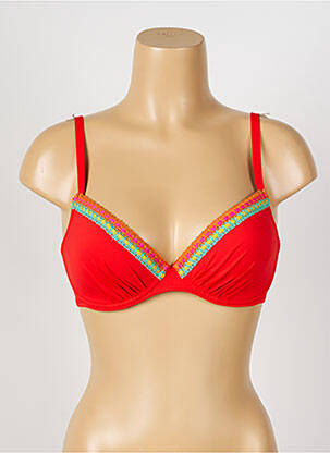 Sutien de costum de baie elasticitate top sutien modelat roșu ANTIGEL femeie