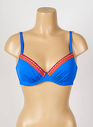 Sutien de costum de baie elasticitate top sutien modelat albastru ANTIGEL femeie