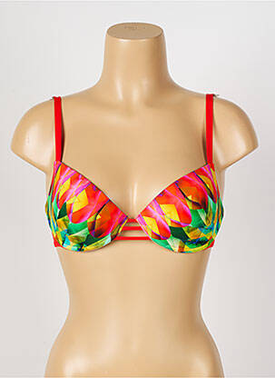 Sutien de costum de baie elasticitate top sutien modelat roșu ANTIGEL femeie