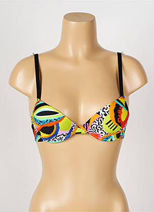 Sutien de costum de baie elasticitate top sutien push-up negru ANTIGEL femme