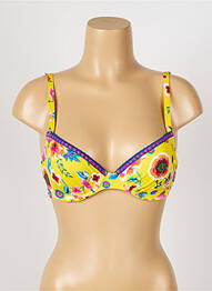 Sutien de costum de baie elasticitate top sutien modelat galben ANTIGEL femme