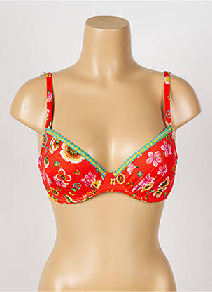 Sutien de costum de baie elasticitate top sutien modelat roșu ANTIGEL femeie