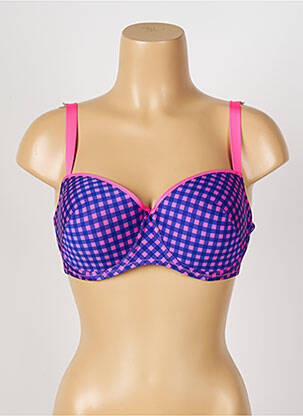 Sutien de costum de baie elasticitate top sutien modelat roz ANTIGEL femeie