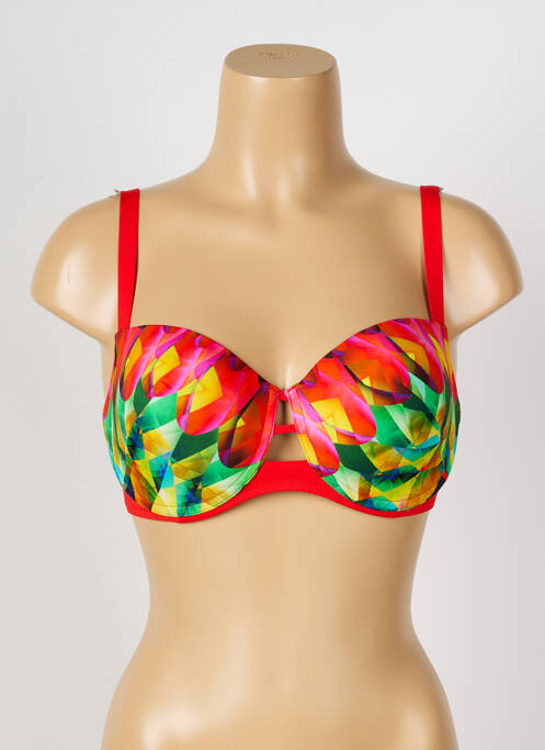 Sutien de costum de baie roșu ANTIGEL femeie