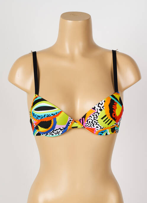 Sutien de costum de baie elasticitate top sutien push-up negru ANTIGEL femme