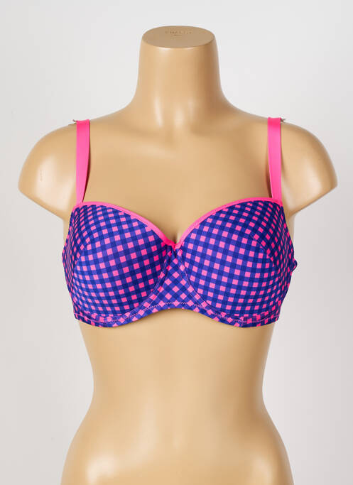 Sutien de costum de baie elasticitate top sutien modelat roz ANTIGEL femme