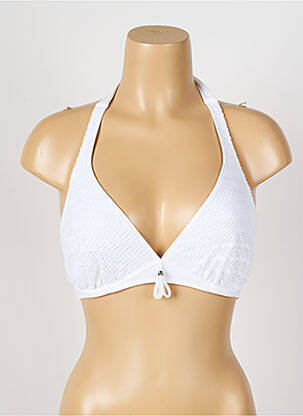 Sutien de costum de baie elasticitate sutien cupe întregi cu decolteu înalt alb ANTIGEL femeie