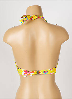 Sutien de costum de baie bretele elastice detașabile galben ANTIGEL femeie