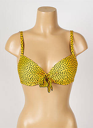 Sutien de costum de baie elasticitate top sutien modelat galben ANTIGEL femeie