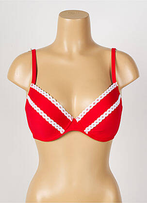 Sutien de costum de baie elasticitate top sutien modelat roșu ANTIGEL femeie