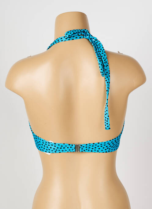 Sutien de costum de baie elasticitate sutien cupe întregi cu decolteu înalt albastru ANTIGEL femme