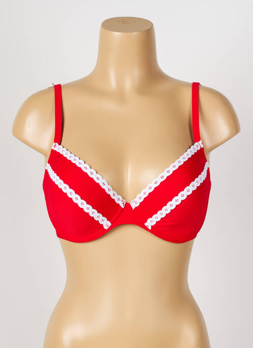 Sutien de costum de baie roșu ANTIGEL femeie