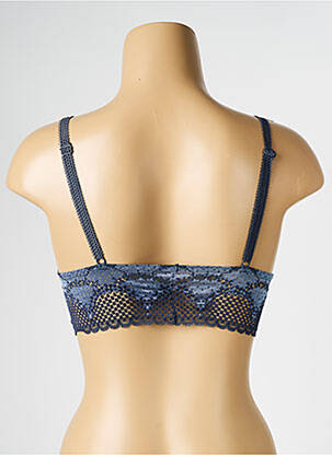 Sutien efect material satinat sutiene albastru IMPLICITE femeie