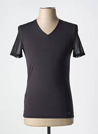 Tricou elasticitate mâneci scurte negru HOM homme