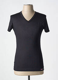 Tricou elasticitate mâneci scurte negru MANSTORE homme