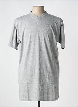 Tricou țesătură melanj mâneci scurte gri HOM bărbat
