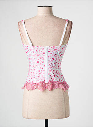 Corset țesătură tulle roz AMBRA femeie