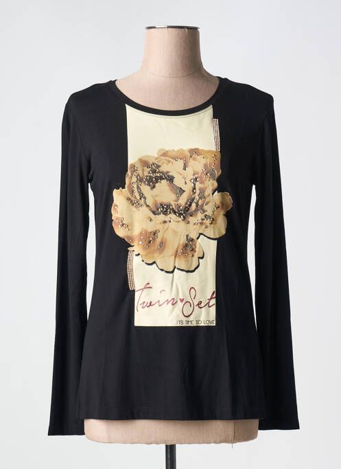 Tricou negru TWIN-SET SIMONA BARBIERI femeie