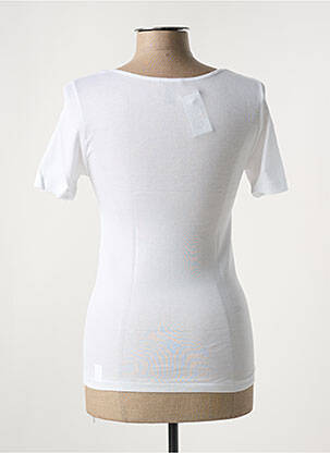 Tricou elasticitate mâneci scurte alb MADIVA femeie