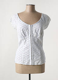 Tricou croială cambrată mâneci scurte albastru OSCALITO femeie
