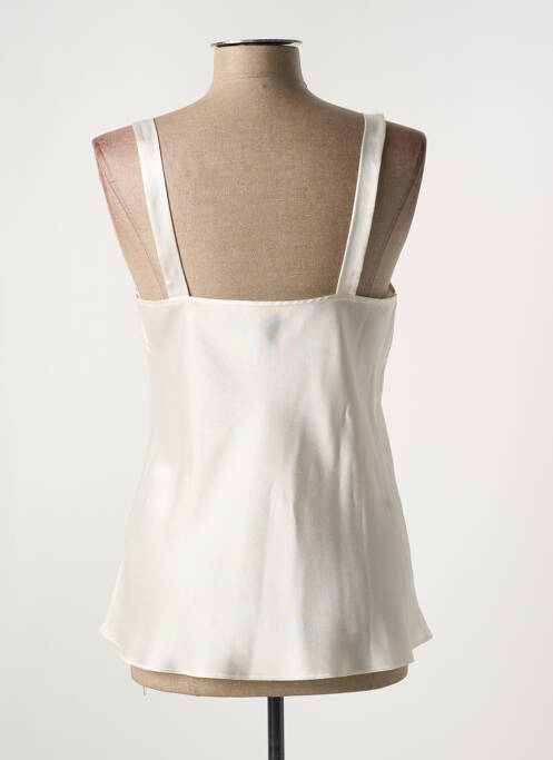 Top/caraco țesătură satinată alb MARJOLAINE femme