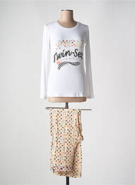 Pijama țesătură jerseu bej TWIN-SET SIMONA BARBIERI femme