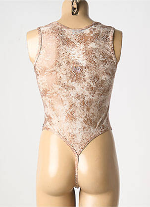 Body de lenjerie efect material satinat maro MANSTORE femeie
