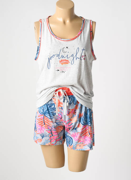 Pijama țesătură jerseu gri MASSANA femme