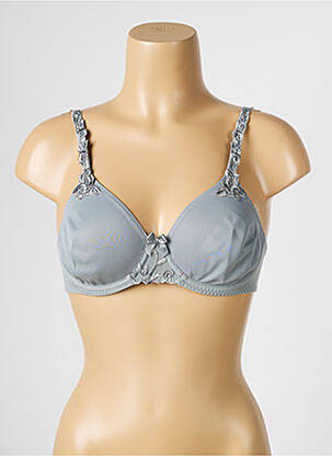 Sutien efect material satinat sutien cupe întregi cu decolteu înalt gri SIMONE PERELE femeie