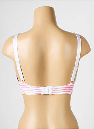 Sutien efect material satinat sutien cupe întregi cu decolteu înalt roz PASSIONATA femeie