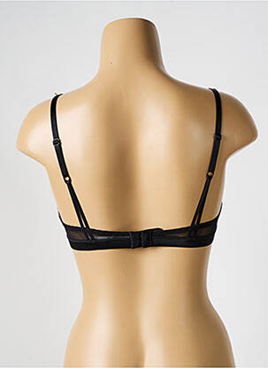 Sutien efect material satinat sutien cupe întregi cu decolteu înalt negru PASSIONATA femeie