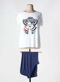 Pijama mâneci scurte alb REGENCE femme