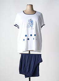 Pijama mâneci scurte albastru REGENCE femme