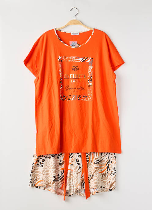 Pijamale scurte portocaliu MASSANA femeie