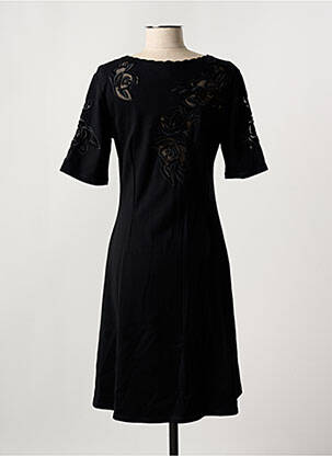 Rochie midi mâneci scurte mâneci scurte negru LEO & UGO femeie