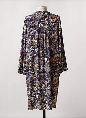 Rochie midi imprimeu floral mâneci lungi albastru VIE NOCTURNE femeie