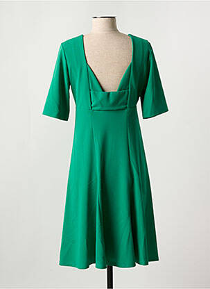 Rochie scurtă mâneci 3/4 mâneci 3/4 verde MISS SIDECAR femeie