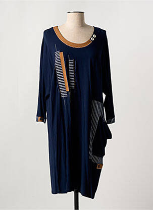 Rochie midi mâneci 3/4 mâneci 3/4 albastru ALAIN MURATI femeie