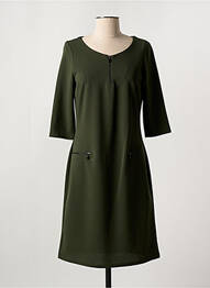 Rochie midi mâneci 3/4 mâneci 3/4 verde FILLE A SUIVRE femme