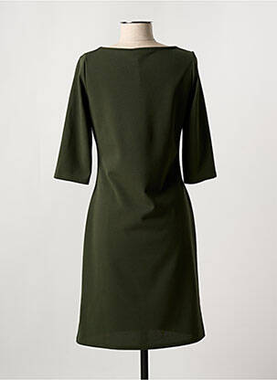 Rochie midi mâneci 3/4 mâneci 3/4 verde FILLE A SUIVRE femeie