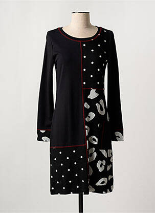 Rochie scurtă mâneci lungi mâneci lungi negru DOLCEZZA femeie