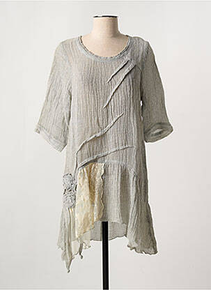 Tunică mâneci lungi gri MARILU femeie