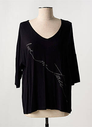 Tricou mâneci 3/4 mâneci 3/4 negru EGO femeie